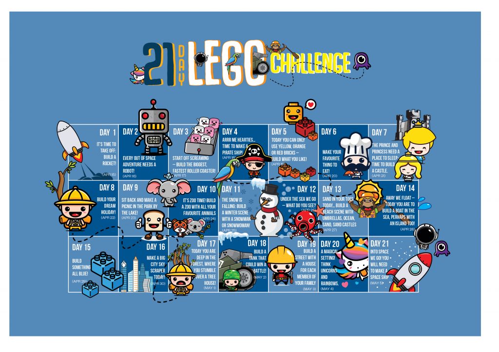 21 Days Lego Challenge with Dates